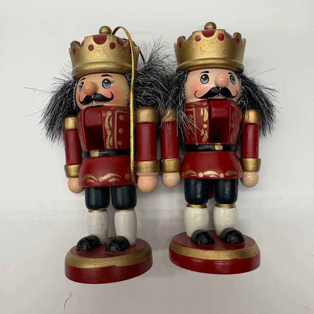 Zims Heirloom Collectibles Wooden Nutcracker Christmas Ornaments Set of 10